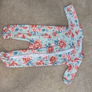 Girly flower zip up for baby girl